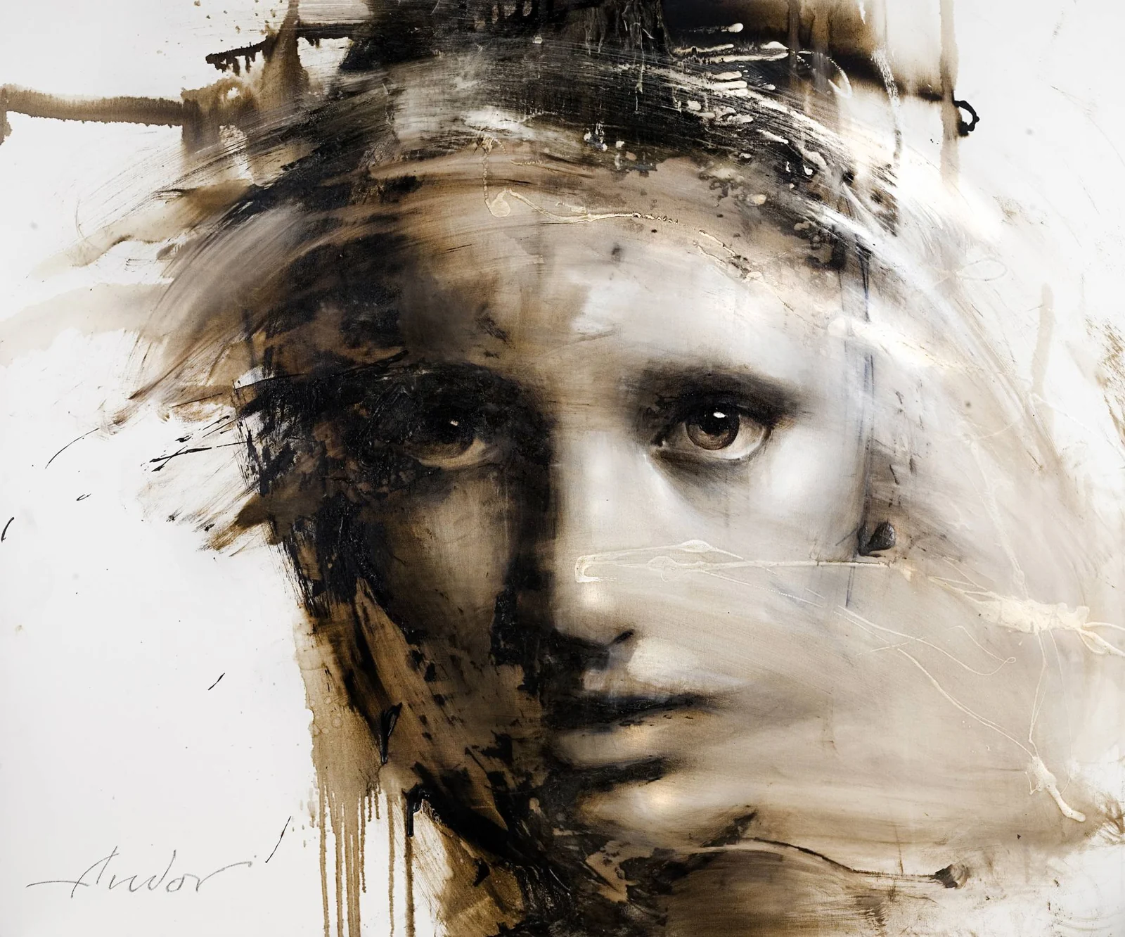 Confrontation VI — Ink and acrylic on paper