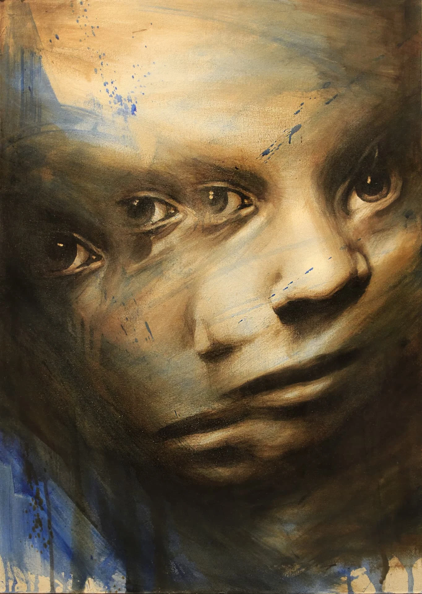 Day One — Acrylic and oil on canvas cardboard · 70 × 50 cm · 2014
