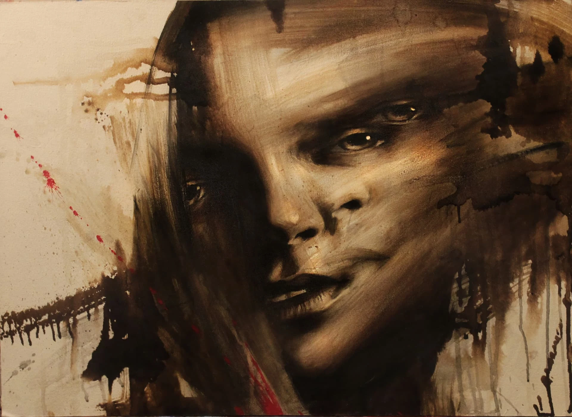 Elusive — Acrylic and oil on canvas on cardboard · 50 × 70 cm · 2014