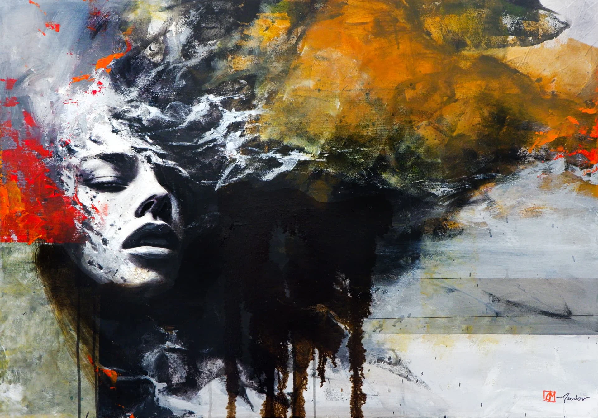 Fade — Acrylic and oil on canvas · 70 × 100 cm