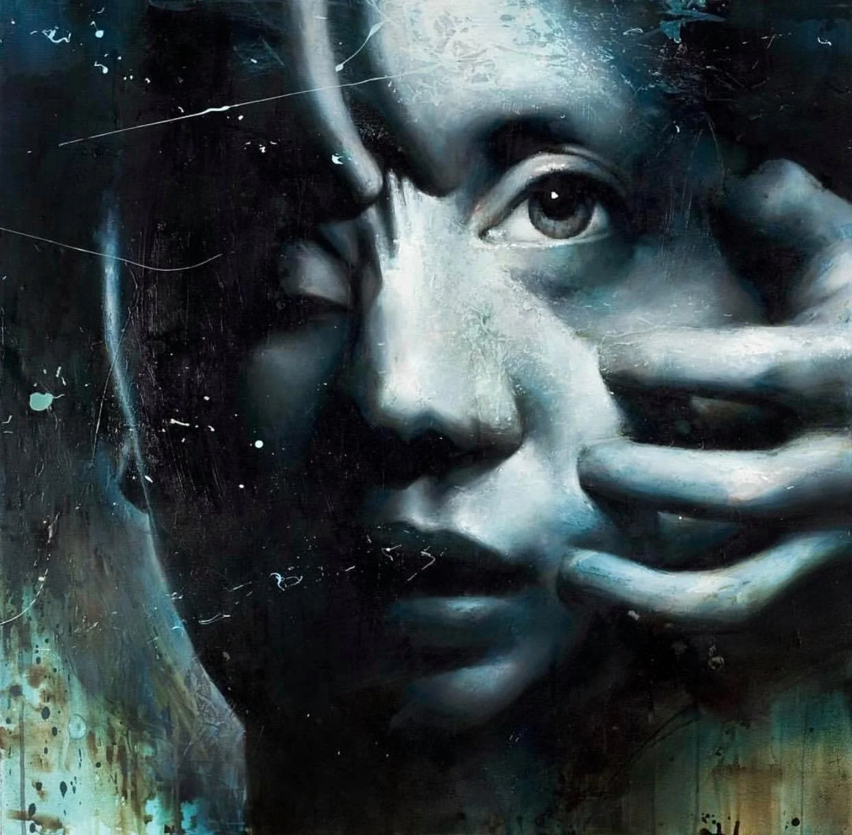 Freeing You — Oil on canvas · 100 × 100 cm · 2015