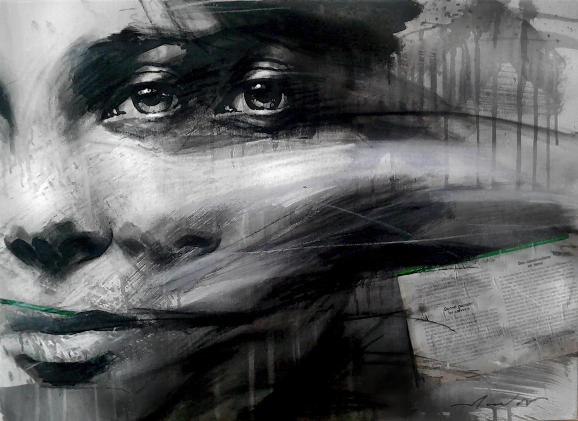 Gone with the Winter.. — Acrylic and pastel on canvas on cardboard · 50 × 70 cm · 2014