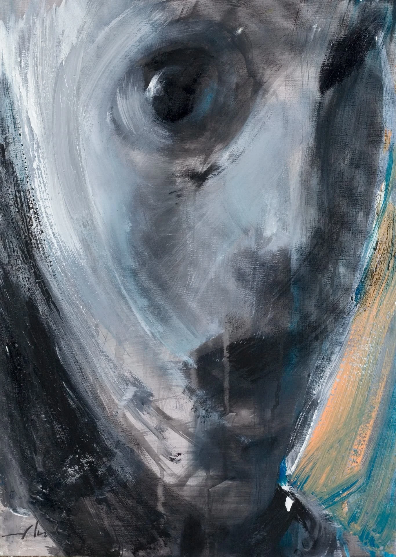 It Is Narrow Here Too… — Oil on canvas