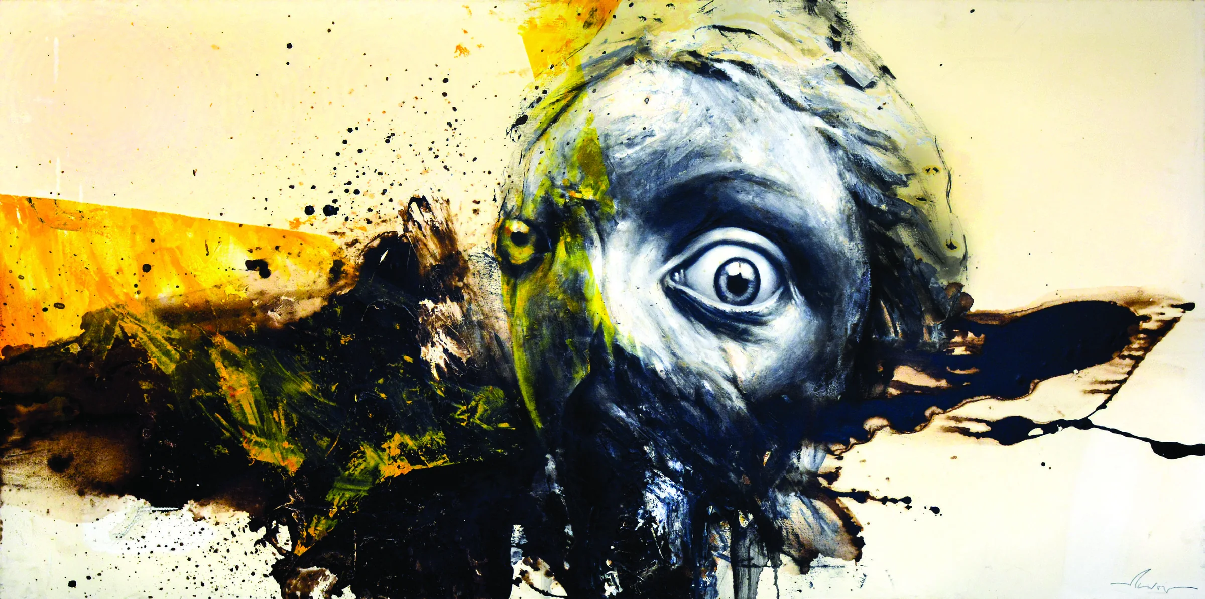 Overthinking Head — Oil on canvas · 200 × 100 cm · 2021
